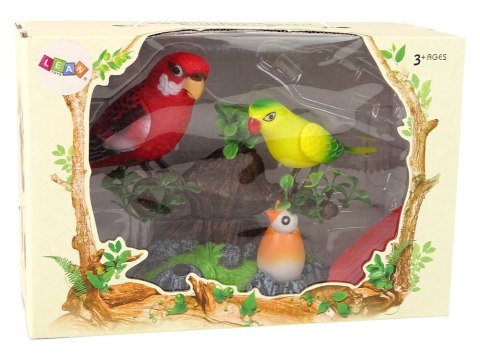 LEAN Toys Śpiewające Ruchome Papużki Drzewo Kolorowe LEAN Toys Śpiewające Ruchome Papużki Drzewo Kolorowe