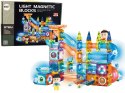 LEAN Toys Świecąca Zjeżdżalnia Dla Kulek Klocki Magnetyczne 142 Elementy