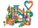 LEAN Toys Świecąca Zjeżdżalnia Dla Kulek Klocki Magnetyczne 202 Elementy
