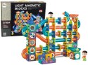 LEAN Toys Świecąca Zjeżdżalnia Dla Kulek Klocki Magnetyczne 252 Elementy