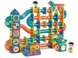 LEAN Toys Świecąca Zjeżdżalnia Dla Kulek Klocki Magnetyczne 252 Elementy