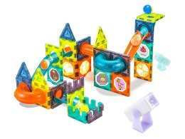 LEAN Toys Świecąca Zjeżdżalnia Dla Kulek Klocki Magnetyczne 75 Elementów