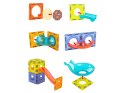 LEAN Toys Świecąca Zjeżdżalnia Dla Kulek Klocki Magnetyczne 75 Elementów