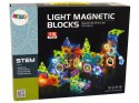 LEAN Toys Świecąca Zjeżdżalnia Dla Kulek Klocki Magnetyczne 75 Elementów