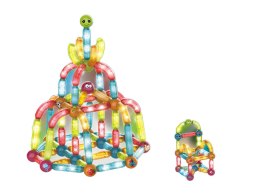 LEAN Toys Świecące Klocki Magnetyczne Edukacyjne Zestaw 102 Elementy