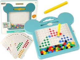 LEAN Toys Tablica Magnetyczna Kształty Obrazki Koraliki Rysik Karty