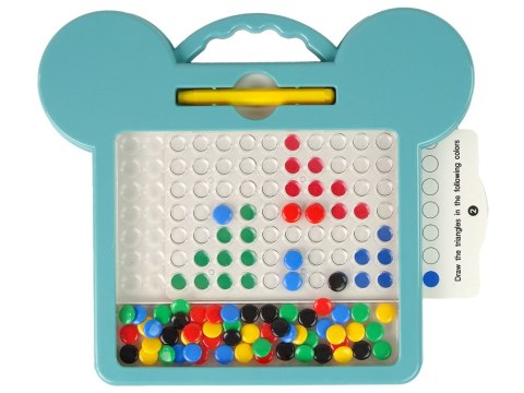 LEAN Toys Tablica Magnetyczna Kształty Obrazki Koraliki Rysik Karty LEAN Toys Tablica Magnetyczna Kształty Obrazki Koraliki Rysik Karty