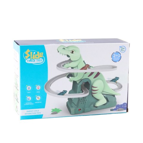 LEAN Toys Tor Zjeżdżalnia Wspinaczka Dinozaurów Kolejka Światła Dźwięki LEAN Toys Tor Zjeżdżalnia Wspinaczka Dinozaurów Kolejka Światła Dźwięki