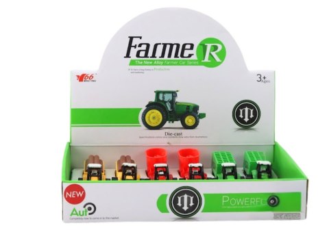 LEAN Toys Traktor Z Przyczepą Koparka Spychacz Maszyna Żółty Zielony Czerwony LEAN Toys Traktor Z Przyczepą Koparka Spychacz Maszyna Żółty Zielony Czerwony