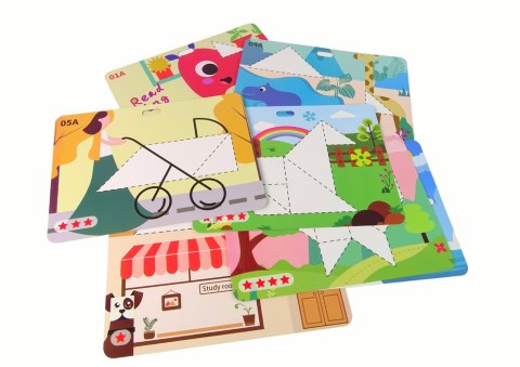 LEAN Toys Układanka Tangram 7 Magnetycznych Klocków Puzzle Kolorowe LEAN Toys Układanka Tangram 7 Magnetycznych Klocków Puzzle Kolorowe