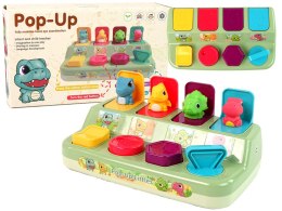 LEAN Toys Zabawka Zręcznościowa Pop-up dla Malucha Zwierzątka Dinozaury