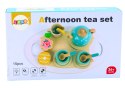 LEAN Toys Zestaw Do Herbaty Kawy Dla Dzieci Drewniany 15 El