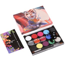 LEAN Toys Zestaw Do Malowania Twarzy I Ciała 15 Kolorów 2 Pędzelki