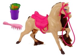 LEAN Toys Zestaw Lalka Anlily Dżokejka Koń Akcesoria
