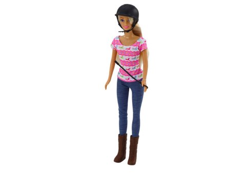 LEAN Toys Zestaw Lalka Anlily Dżokejka Koń Akcesoria LEAN Toys Zestaw Lalka Anlily Dżokejka Koń Akcesoria