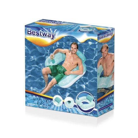 Bestway Dmuchana Poduszka Koło Do Pływania Niebieskie 102 x 94 cm Bestway 43097 Bestway Dmuchana Poduszka Koło Do Pływania Niebieskie 102 x 94 cm Bestway 43097