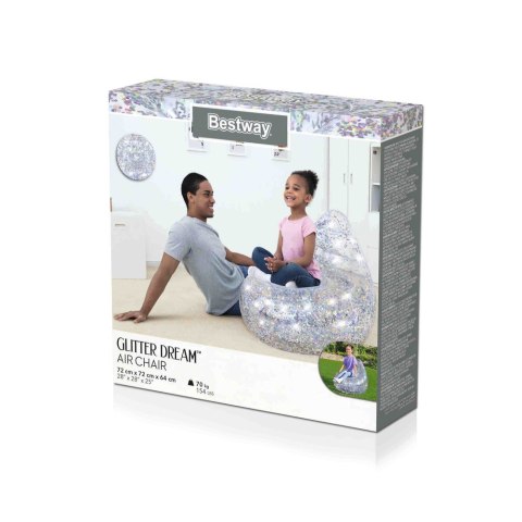 Bestway Dmuchany Fotel Brokatowy 72 x 72 x 64 cm Bestway 75105 Bestway Dmuchany Fotel Brokatowy 72 x 72 x 64 cm Bestway 75105