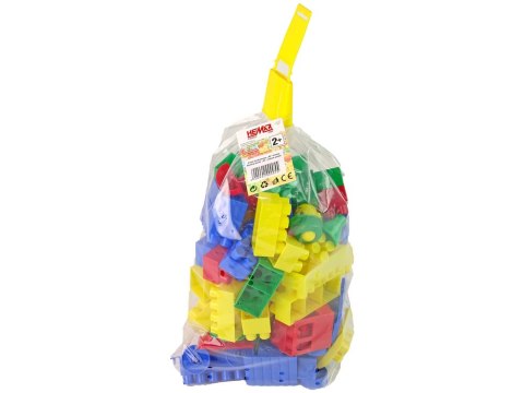 HEMAR Kolorowe Klocki Konstrukcyjne K2 Średnie 80 Elementów