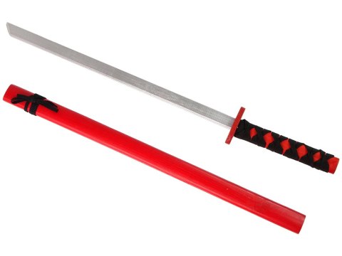 LEAN TOYS Drewniany Miecz Czerwony Rekwizyt Dla Rycerza 73 cm