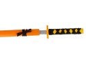 LEAN TOYS Drewniany Miecz Pomarańczowy Rekwizyt Dla Rycerza 73 cm