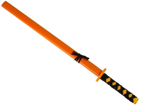 LEAN TOYS Drewniany Miecz Pomarańczowy Rekwizyt Dla Rycerza 73 cm LEAN TOYS Drewniany Miecz Pomarańczowy Rekwizyt Dla Rycerza 73 cm