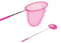 LEAN TOYS Siatka Na Motyle Owady Składana Teleskopowa 85 cm Różowa