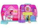 LEAN Toys Domek Dla Lalek Mebelki Akcesoria Figurki Różowy