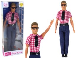 LEAN Toys Lalka Dla Dzieci Mężczyzna Kevin Elegancki Strój Koszula Czerwona