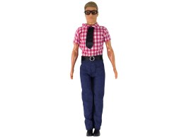LEAN Toys Lalka Dla Dzieci Mężczyzna Kevin Elegancki Strój Koszula Czerwona
