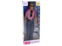 LEAN Toys Lalka Dla Dzieci Mężczyzna Kevin Elegancki Strój Koszula Czerwona