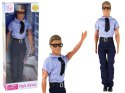 LEAN Toys Lalka Dla Dzieci Mężczyzna Kevin Elegancki Strój Koszula Niebieska