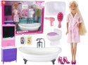 LEAN Toys Lalka Dla Dzieci w Szlafroku Łazienka Akcesoria