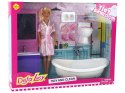 LEAN Toys Lalka Dla Dzieci w Szlafroku Łazienka Akcesoria