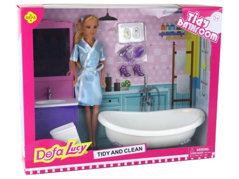 LEAN Toys Lalka Dla Dzieci w Szlafroku Łazienka Akcesoria LEAN Toys Lalka Dla Dzieci w Szlafroku Łazienka Akcesoria