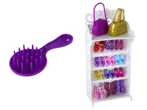 LEAN Toys Lalka Lucy Sukienka Fioletowa Brokat Zestaw Buty LEAN Toys Lalka Lucy Sukienka Fioletowa Brokat Zestaw Buty