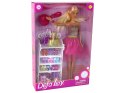 LEAN Toys Lalka Lucy Sukienka Różowa Brokatowa Zestaw Buty