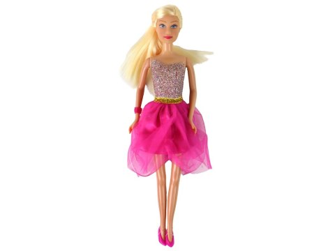 LEAN Toys Lalka Lucy Sukienka Różowa Brokatowa Zestaw Buty LEAN Toys Lalka Lucy Sukienka Różowa Brokatowa Zestaw Buty