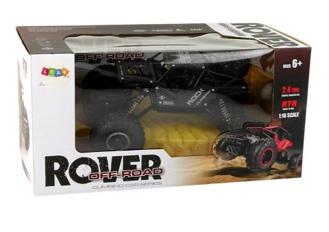 LEAN Toys Pojazd RC Rover 1:16 Auto Czarne Zdalnie Sterowane Na Pilot LEAN Toys Pojazd RC Rover 1:16 Auto Czarne Zdalnie Sterowane Na Pilot