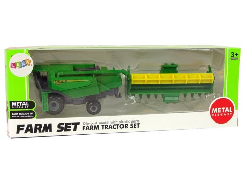 LEAN Toys Pojazd Rolniczy Kombajn Z Przystawką Zielony Żółty LEAN Toys Pojazd Rolniczy Kombajn Z Przystawką Zielony Żółty