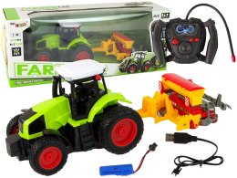 LEAN Toys Pojazd Rolniczy Traktor Z Prasą R/C 1:16 Zielony