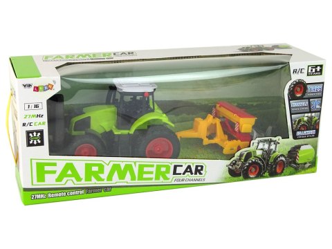 LEAN Toys Pojazd Rolniczy Traktor Z Prasą R/C 1:16 Zielony LEAN Toys Pojazd Rolniczy Traktor Z Prasą R/C 1:16 Zielony