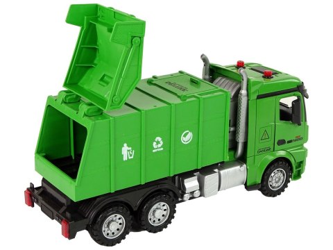 LEAN Toys Śmieciarka Zdalnie Sterowana Zielona Pilot 2,4G Światła Dźwięk LEAN Toys Śmieciarka Zdalnie Sterowana Zielona Pilot 2,4G Światła Dźwięk