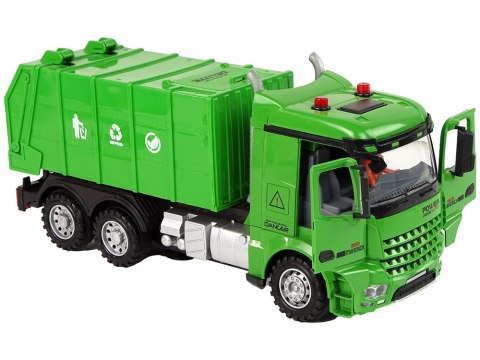 LEAN Toys Śmieciarka Zdalnie Sterowana Zielona Pilot 2,4G Światła Dźwięk LEAN Toys Śmieciarka Zdalnie Sterowana Zielona Pilot 2,4G Światła Dźwięk