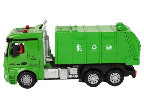 LEAN Toys Śmieciarka Zdalnie Sterowana Zielona Pilot 2,4G Światła Dźwięk LEAN Toys Śmieciarka Zdalnie Sterowana Zielona Pilot 2,4G Światła Dźwięk