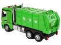 LEAN Toys Śmieciarka Zdalnie Sterowana Zielona Pilot 2,4G Światła Dźwięk