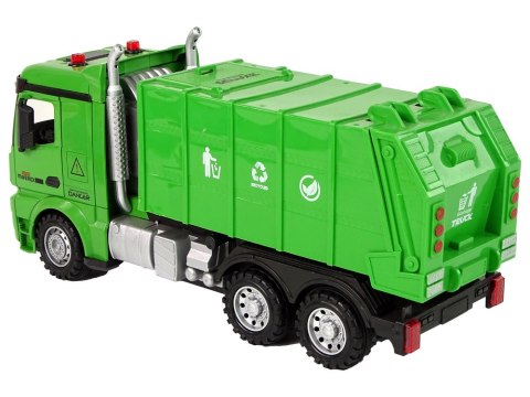 LEAN Toys Śmieciarka Zdalnie Sterowana Zielona Pilot 2,4G Światła Dźwięk LEAN Toys Śmieciarka Zdalnie Sterowana Zielona Pilot 2,4G Światła Dźwięk