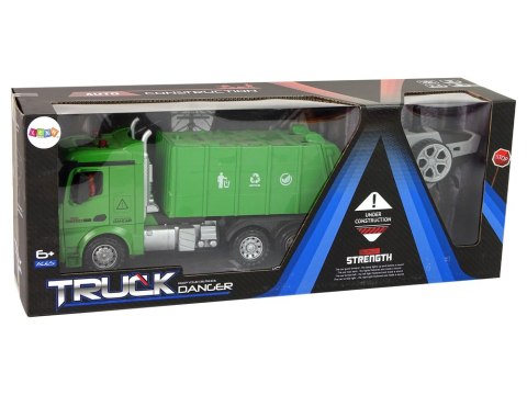 LEAN Toys Śmieciarka Zdalnie Sterowana Zielona Pilot 2,4G Światła Dźwięk LEAN Toys Śmieciarka Zdalnie Sterowana Zielona Pilot 2,4G Światła Dźwięk