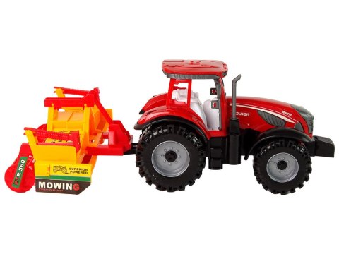 LEAN Toys Traktor z Kultywatorem Napęd Frykcyjny Czerwony LEAN Toys Traktor z Kultywatorem Napęd Frykcyjny Czerwony