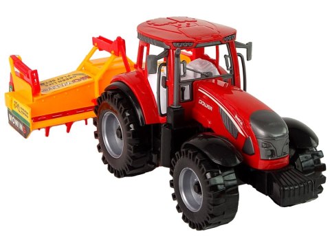 LEAN Toys Traktor z Kultywatorem Napęd Frykcyjny Czerwony LEAN Toys Traktor z Kultywatorem Napęd Frykcyjny Czerwony