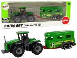 LEAN Toys Traktor z Przyczepą Zielony